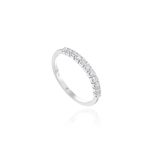 Anello Veretta con 11 Diamanti