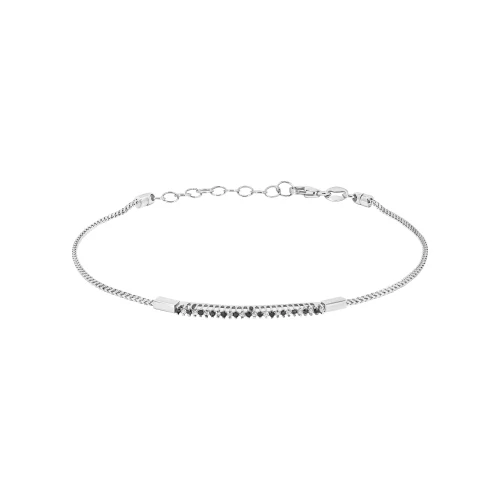 Bracciale Mezzo Tennis con Diamanti Bianchi e Neri