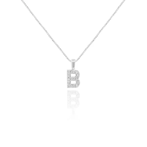 Pendente Lettera B con Diamanti