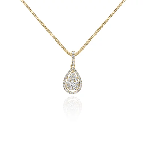 Pendente Goccia con Diamanti