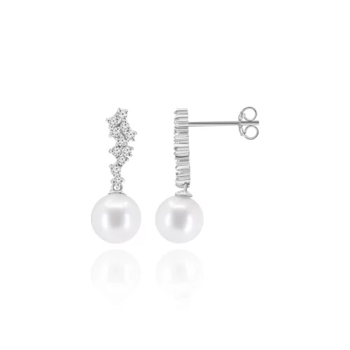 Orecchini con Perle Akoya e Diamanti