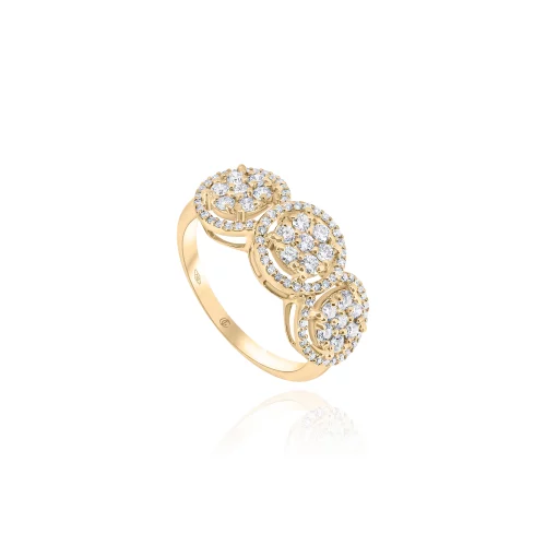 Anello Trilogy Pavè con Diamanti