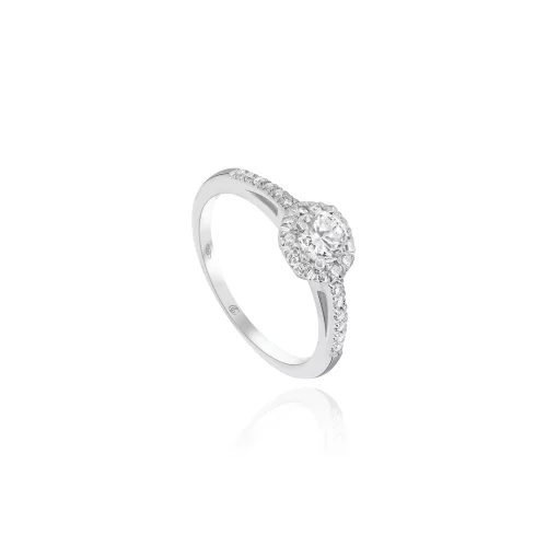 Anello Solitario con Diamanti