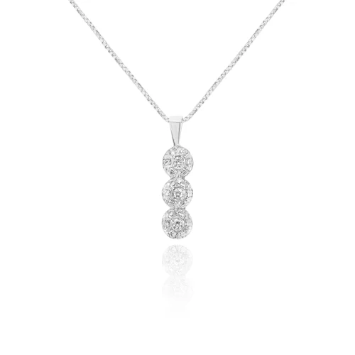 Pendente Trilogy Pavè con Diamanti