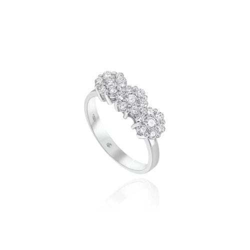 Anello Trilogy Pavè con Diamanti