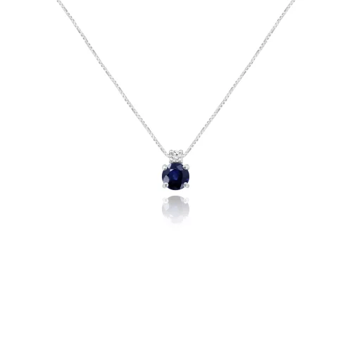 Pendente con Zaffiro e Diamante