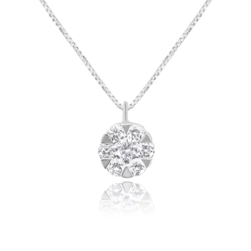 Pendente Rosetta con Diamanti