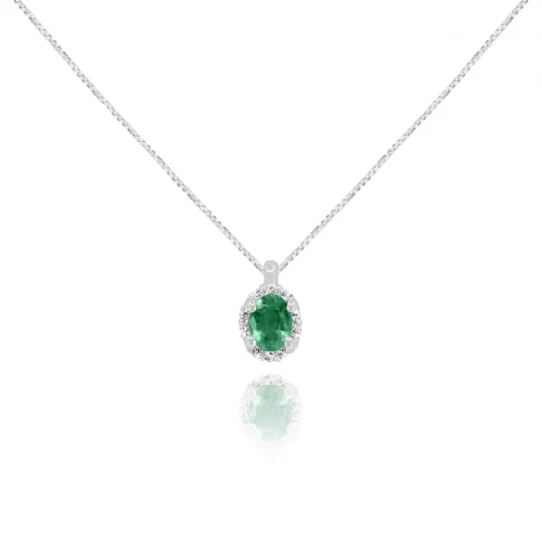 Pendente con Smeraldo e Diamanti