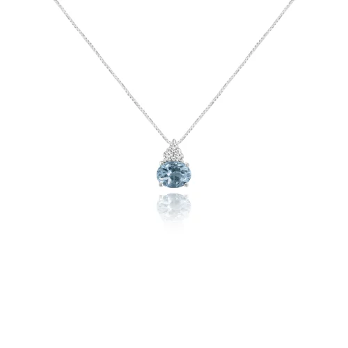Pendente con Acquamarina e Diamanti