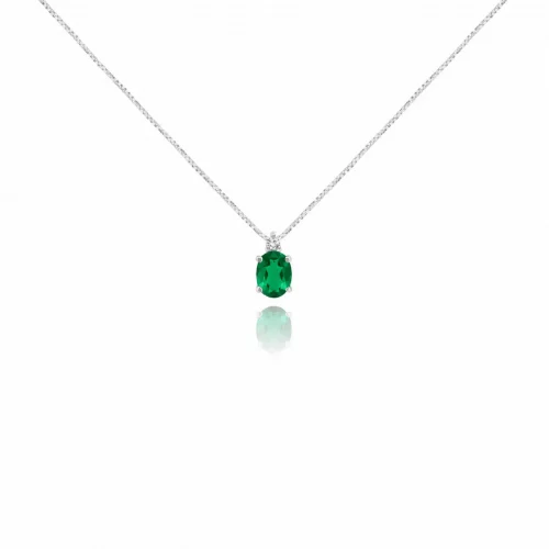 Pendente con Smeraldo e Diamante