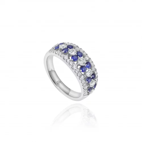 Anello con Zaffiri e Diamanti