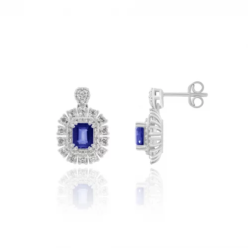 Orecchini con Zaffiri e Diamanti