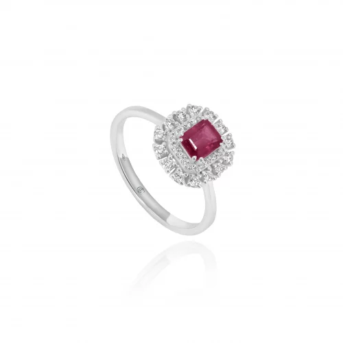 Anello con Rubino e Diamanti