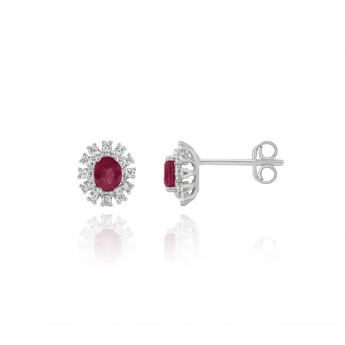 Orecchini con Rubini e Diamanti ì