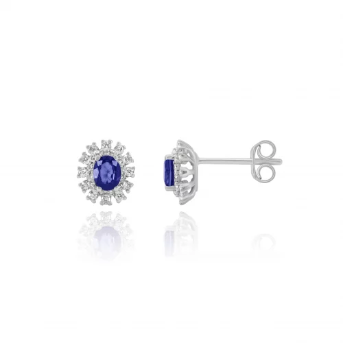 Orecchini con Zaffiri e Diamanti