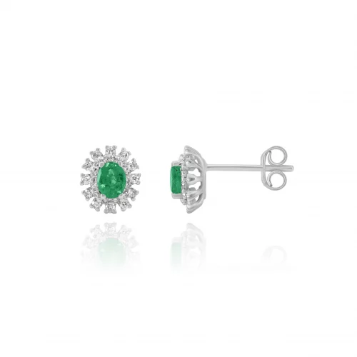 Orecchini con Smeraldi e Diamanti