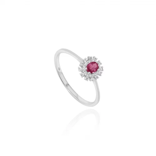 Anello con Rubino e Diamanti
