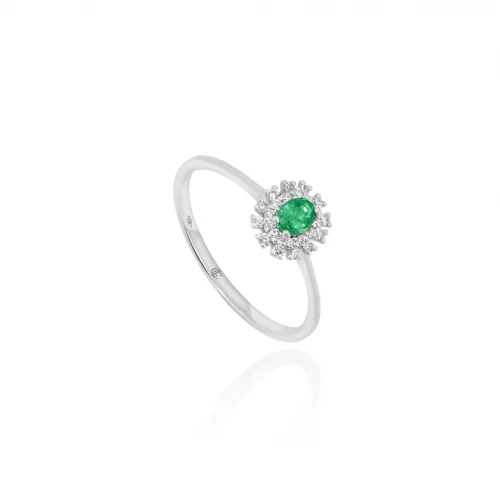 Anello con Smeraldo e Diamanti