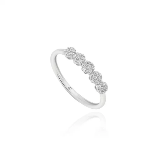 Anello Veretta Pavè con Diamanti