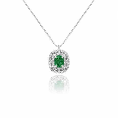Pendente con Smeraldo e Diamanti
