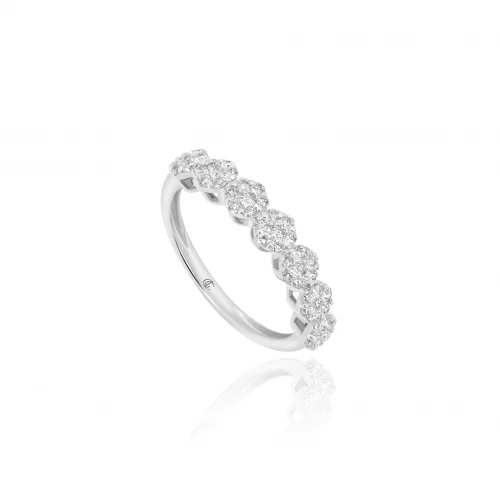 Anello Veretta Pavè con Diamanti