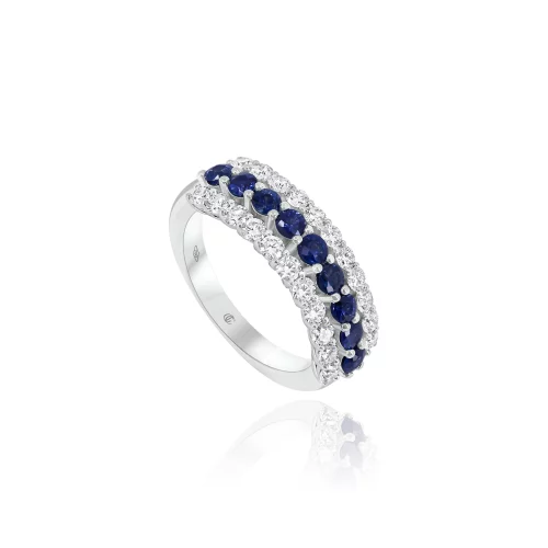 Anello con Zaffiri e Diamanti