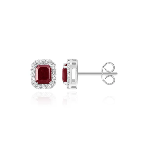 Orecchini con Rubini e Diamanti