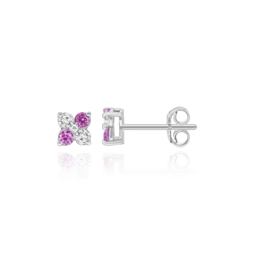 Orecchini con Topazi Rosa e Diamanti