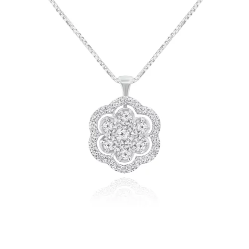 Pendente Fiore con Diamanti