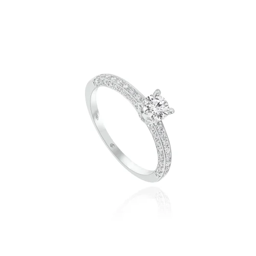 Anello Solitario con Diamanti
