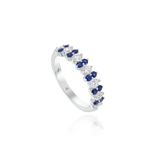 Anello con Zaffiri e Diamanti