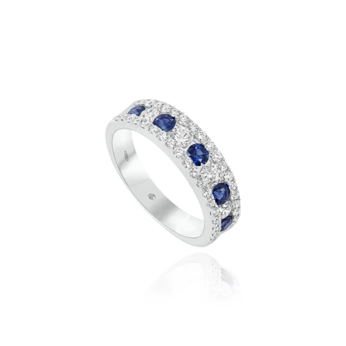 Anello con Zaffiri e Diamanti