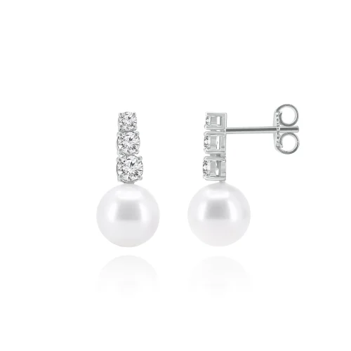 Orecchini con Perle Akoya e Diamanti